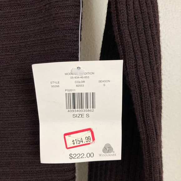 New Lord & Taylor Identity merino wool fur sweater - Picture 3 of 8